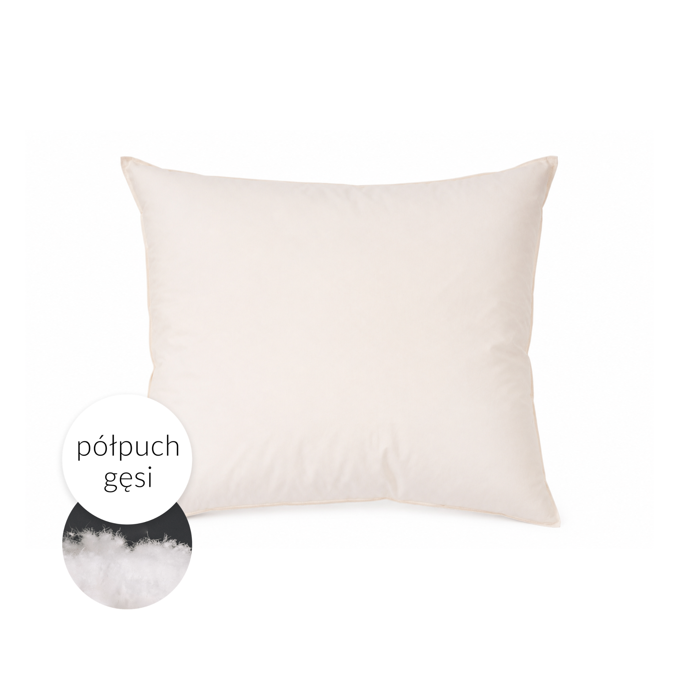 Poduszka z kolekcji ECO 100% puch gęsi - miękka